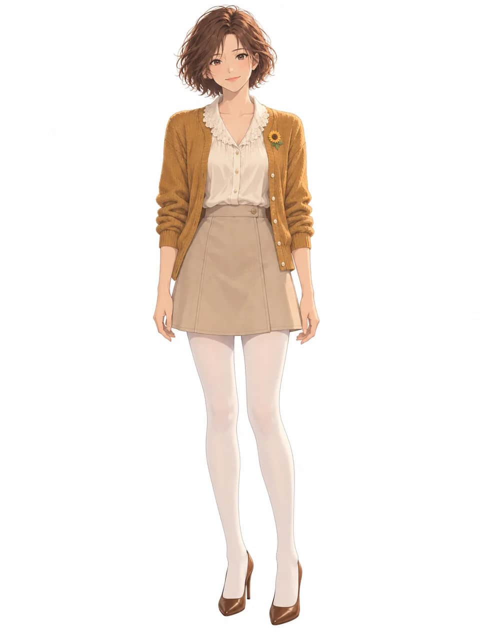 小满的正面全身服装与站姿