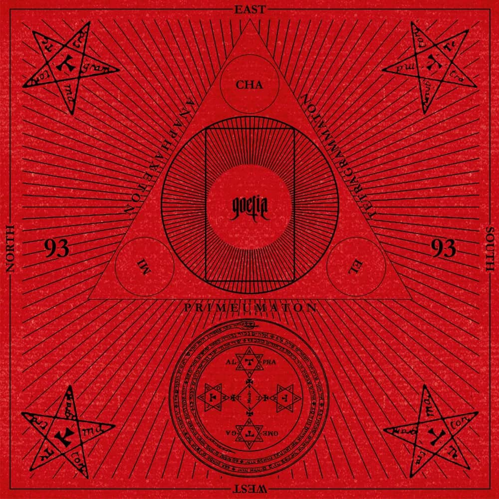 Lo Scarabeo 红色底面印有符号的塔罗牌布
